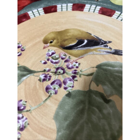 Lenox Winter Greetings Everyday Goldfinch Dinner Plates 10.75" Catherine McClung - Picture 2 of 15